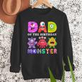 Dad Little Monster Kids 1st Birthday Party Family Monster Small Men Sweatshirt