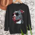 Dad Mom Cool Dog Sunglasses Pitbull Men Sweatshirt