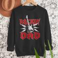 Dad Rockin One Birthday Family Matching Rock Guitar Men Sweatshirt