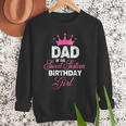 Dad Of The Sweet Sixteen Birthday Girl 16th Pink Crown Men Sweatshirt