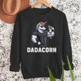 Dadacorn Unicorn Dad Papa Father's Day Daughter Men Sweatshirt