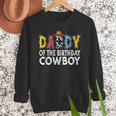 Daddy 1st Birthday Cowboy Western Daddy Birthday Boy Men Sweatshirt