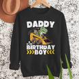 Daddy Of The Birthday Boy Dinosaur Construction Worker Truck Men Sweatshirt