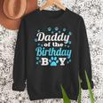 Daddy Of The Birthday Boy Dog Paw Bday Party Celebration Small Men Sweatshirt