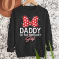 Daddy Of The Birthday Girl Cute Pink Bow Family Matching Men Sweatshirt