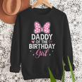 Daddy Of The Birthday Girl Pink Bow Birthday Family Matching Men Sweatshirt