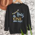 Daddy Of Mr One-Derful Party Blue-Gold Dad Boy 1st Birthday Men Sweatshirt