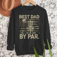 Disc Golf Frisbee Best Dad Par Camo US Flag Golfer Men Sweatshirt