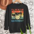 Drumming Basement Drum Set Drummer Rock Dad Grandpa Men Sweatshirt