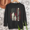 Father's Day Baseball Papa USA Flag Dad Men Baseball Men Sweatshirt