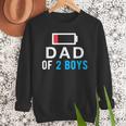 Father's Day Tee Dad Of 2 Boys Man Idea Men Sweatshirt