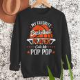 My Favorite Basketball Player Calls Me Pop Pop Funny Dad Men Sweatshirt