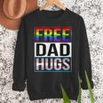 Free Dad Hugs LGBT Gay Pride Month Transgender Rainbow Flag Men Sweatshirt