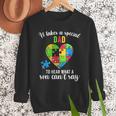 Fun Heart Puzzle Shirts Dad Autism Awareness Family Support Men Sweatshirt