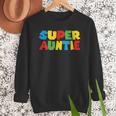 Gamer Aunt Super Auntie Gaming Matching Dad & Mom Kids Men Sweatshirt