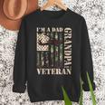 Grandpa Veteran Fathers Day Dad Veteran Camo American Flag Men Sweatshirt
