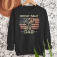 Great Dane Dad Dog Lovers American Flag 4th Of July Men Sweatshirt