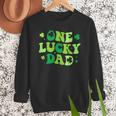 Groovy St Patrick's Day Apparel One Lucky Dad Shirt Small Modern Groovy St Patrick's Day Shirt Men Sweatshirt