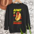 Hilarious Hot Dog Dad Joke Text Pun Dirty Joke -Barbecue Men Sweatshirt