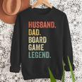 Husband Dad Board Game Night Legend Father Vintage Men Sweatshirt