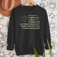 Husband Daddy Protector Hero Fathers Day Camo American Flag Men Sweatshirt