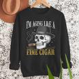 I'm Aging Like a Fine Cigar Skull Dad Retro Adult Men Sweatshirt