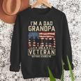 I'm A Dad Grandpa And Veteran Patriotic US Flag Veterans Day Men Sweatshirt
