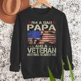 I'm A Dad Papa And Veteran Retro Dad Papa Grandpa Men Sweatshirt