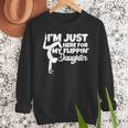 I'm Just Here For My Flippin Daughter Gymnastics Dad Mom Men Sweatshirt I'm Just Here For My Flippin Daughter Gymnastics Dad Mom Men Sweatshirt
