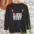 Leg Rest Naughty Dad Joke Vagitarian Lesbian Men Sweatshirt