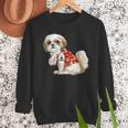 I Love Dad Tattoo Shih Tzu Dad Father's Day Men Sweatshirt