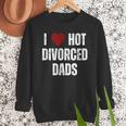 I Love Hot Divorced Dads Red Hearts Men Sweatshirt