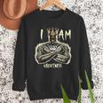 I Am Man King Powerful Dad Afro Melanin Men Sweatshirt