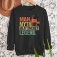 Man Myth Meat Smoker Legend Dad Grillfather BBQ Meat Smoking Men Sweatshirt