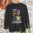 Mardi Gras Skeleton Cant Hold My Carnival Team Dad Men Men Sweatshirt