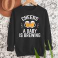 New Dad Baby Shower Cheers A Baby Is Brewing Men Sweatshirt New Dad Baby Shower Cheers A Baby Is Brewing Men Sweatshirt