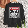 New Dad Prepared For Diaper Duty Daddy Diaper Duty Men Sweatshirt