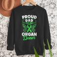 Organ Donation Green Ribbon Proud Dad Of An Organ Donor Men Sweatshirt