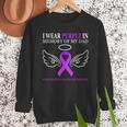 Pancreatic Cancer I Wear Purple In Memory Of My Dad Men Sweatshirt