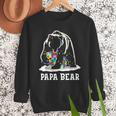 Papa Bear Autism Awareness Autism Matching Family Dad Men Sweatshirt
