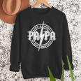 Papa Like A Grandpa Fathers Day Rocker Dad Rock Music Men Men Sweatshirt