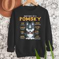 Pomsky Anatomy Dog Mom Dad Men Sweatshirt