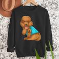 Poodle I Love Dad Tattoo Apparel Dog Dad Dads For Men Women Men Sweatshirt