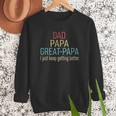 Promoted To Great Papa 2024 Fathers Day First Time Dad Men Sweatshirt