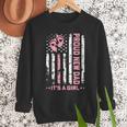 Proud New Dad New Girl Baby First Fathers Day American Flag Men Sweatshirt