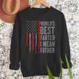 Retro Dad World's Best Farter I Mean Father Vintage Flag Usa Men Sweatshirt