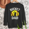 Retro Daddy Bucket Dad Softball Girl Men Sweatshirt Retro Daddy Bucket Dad Softball Girl Men Sweatshirt