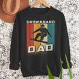 Retro Snowboard Dad Snowboarding Father Snowboarder Dad Men Sweatshirt