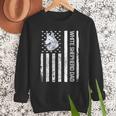 Shepherd Dad USA Flag White German Shepherd Men Sweatshirt