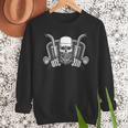 Skeleton Truck Driver Big Trucking Trucker Dad Men Sweatshirt